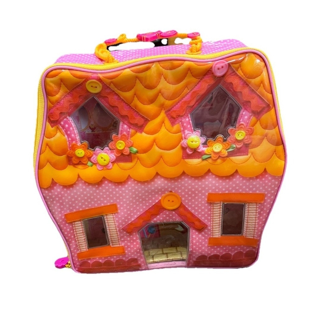 Lalaloopsy Mini Dolls Carrying Case Dollhouse Zips Collectible Pink MGA No Dolls